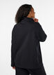 Sweatshirt with high collar and zipper, Black, Model image number 2