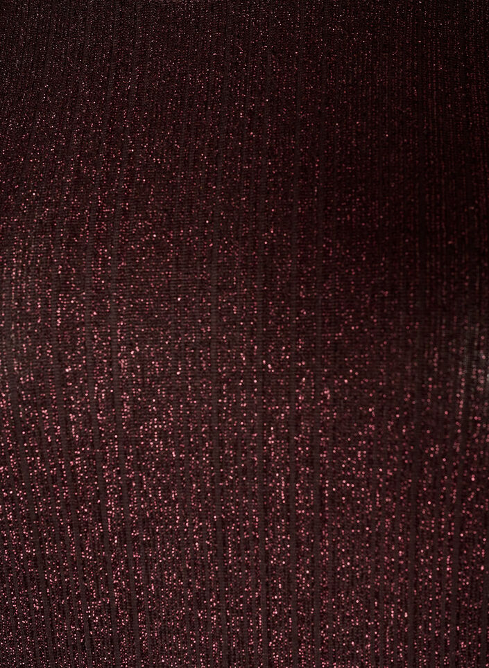 Blouse with vertical texture and glitter thread, Brown, Packshot image number 2