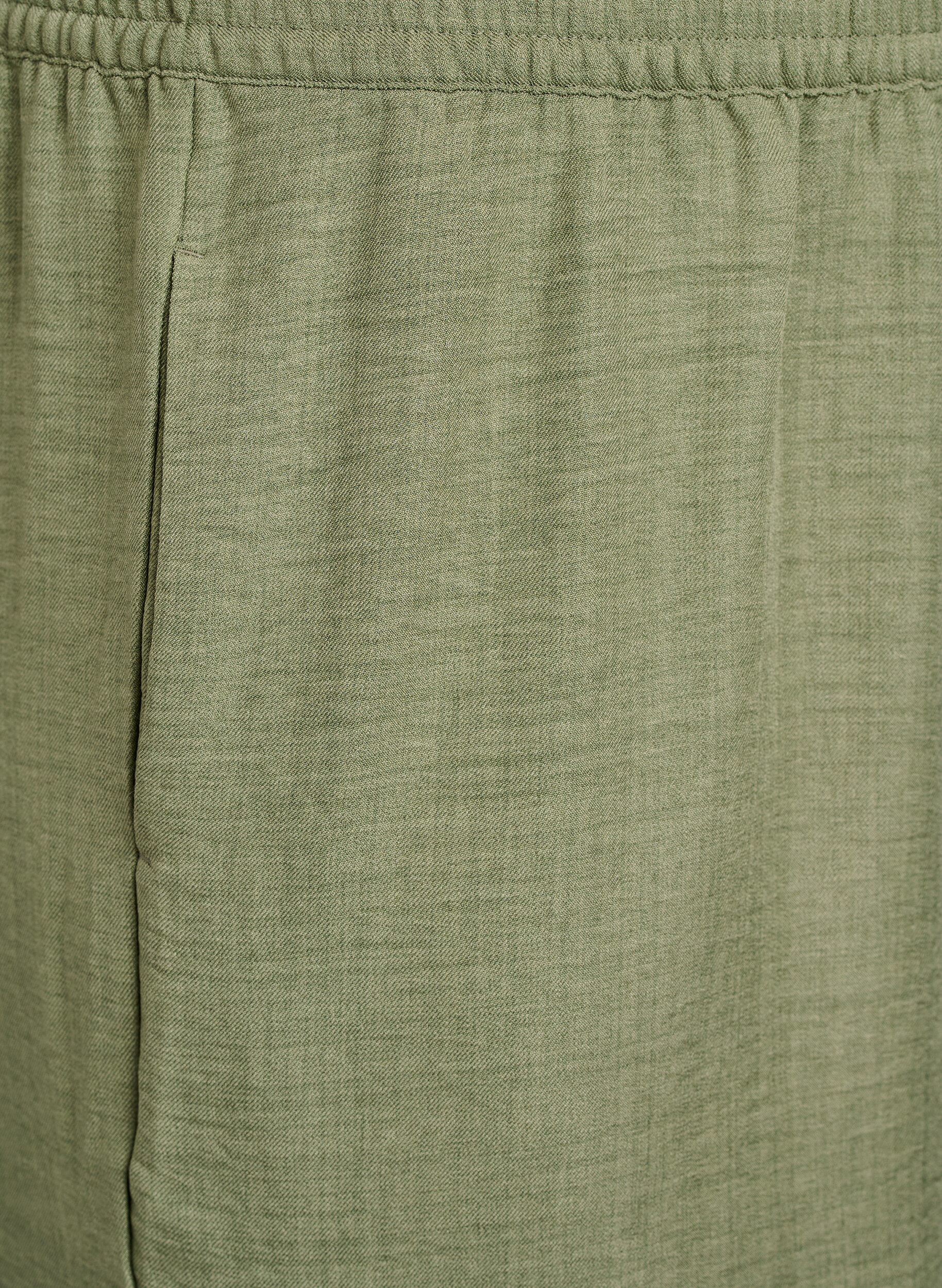 Zizzifashion Loose trousers with elasticated waistband and pockets, Green, Packshot image number 2