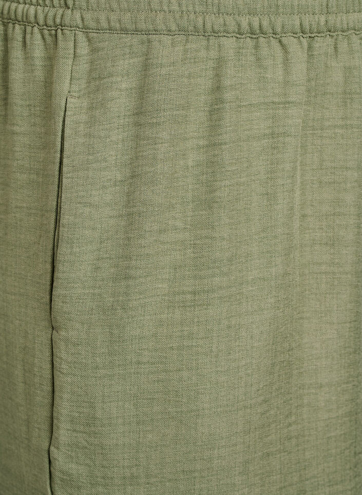 Loose trousers with elasticated waistband and pockets, Green, Packshot image number 2