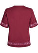 Oversize T-shirt with sporty print, Dark Bordeaux, Packshot image number 1