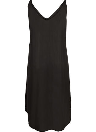Button-through beach dress in viscose, Black, Packshot image number 1