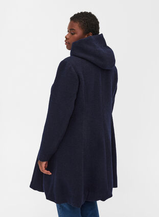 Long coat with wool, Night Sky Mel., Model image number 1