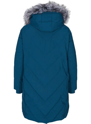 Winter jacket with removable hood and faux-fur collar, Reflecting Pond, Packshot image number 1