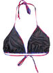Triangle bikini bra with print, Pink, Packshot image number 1