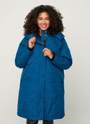 Waterproof winter jacket with a hood, Poseidon, Model image number 0