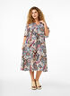 Short sleeve viscose dress in a paisley print, Sand Do. Paisley AOP, Model image number 0