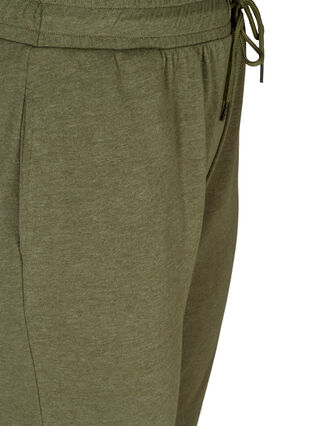 Marled sweatpants with pockets, Ivy green Melange, Packshot image number 3