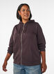 Hooded sweatshirt with a zip and pockets, Brown, Model image number 0
