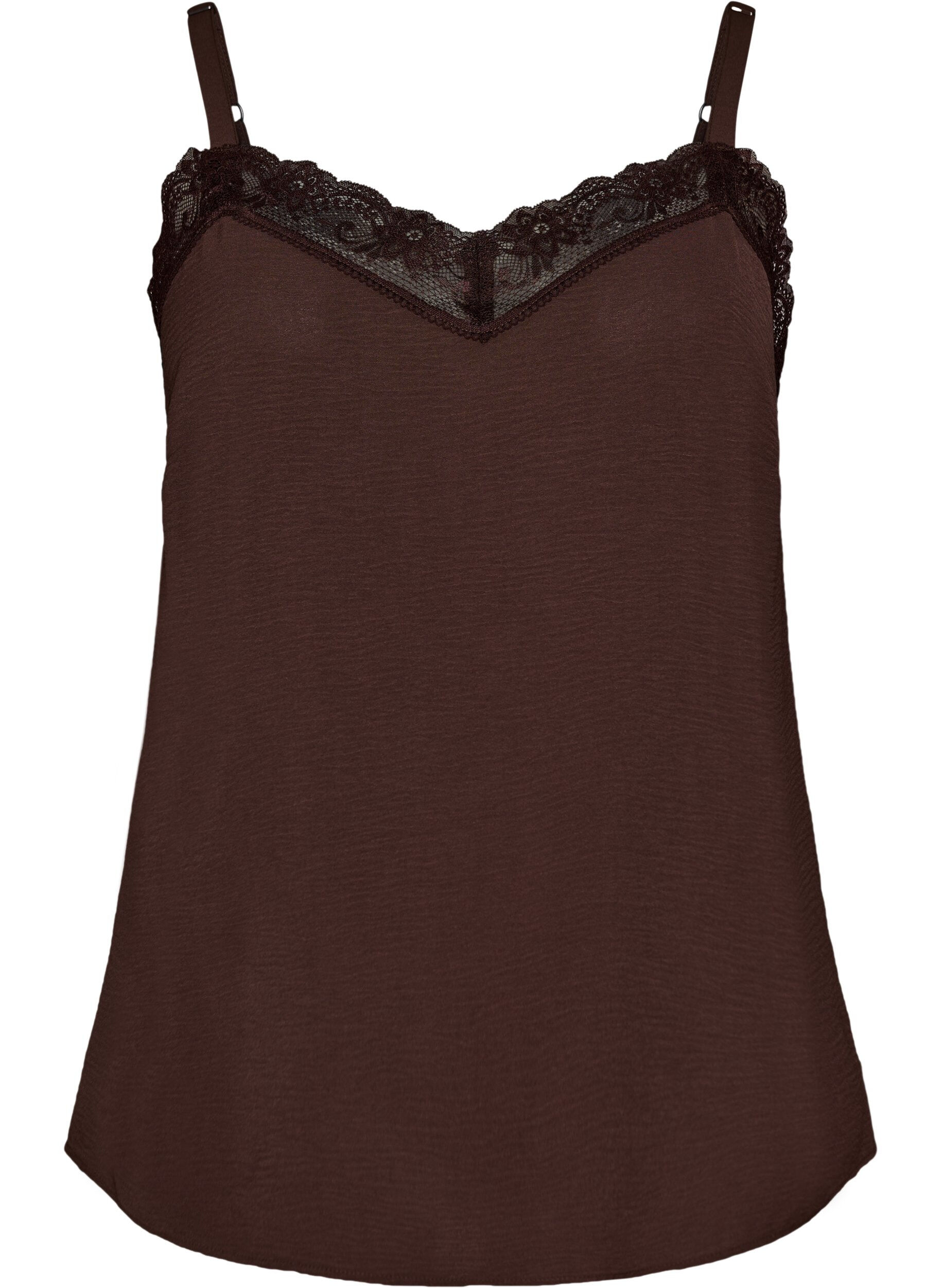 FLASH - Cami top with a V-neck and lace trim