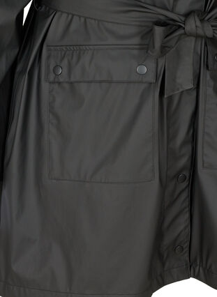 Rain jacket with hood, Black, Packshot image number 3
