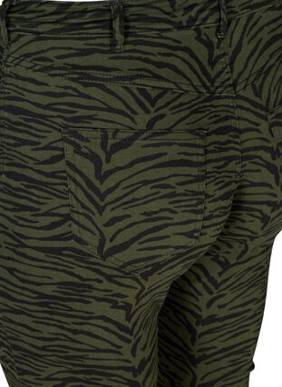 Printed Amy jeans, Green Zebra, Packshot image number 3