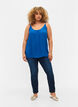 Strap top in viscose, Blue, Model image number 1