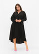 Midi dress with long sleeves, Black, Model image number 0