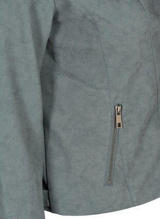 Short faux suede jacket, Dark Slate, Packshot image number 3