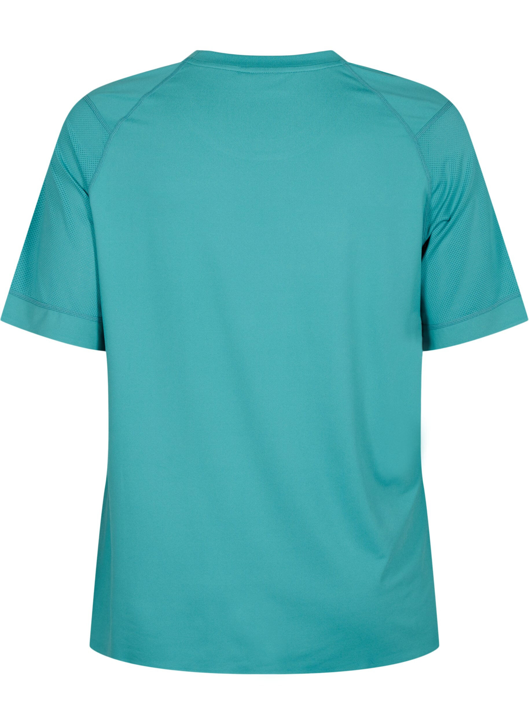 Zizzifashion Short-sleeved training t-shirt with round neck, Green-Blue Slate, Packshot image number 1