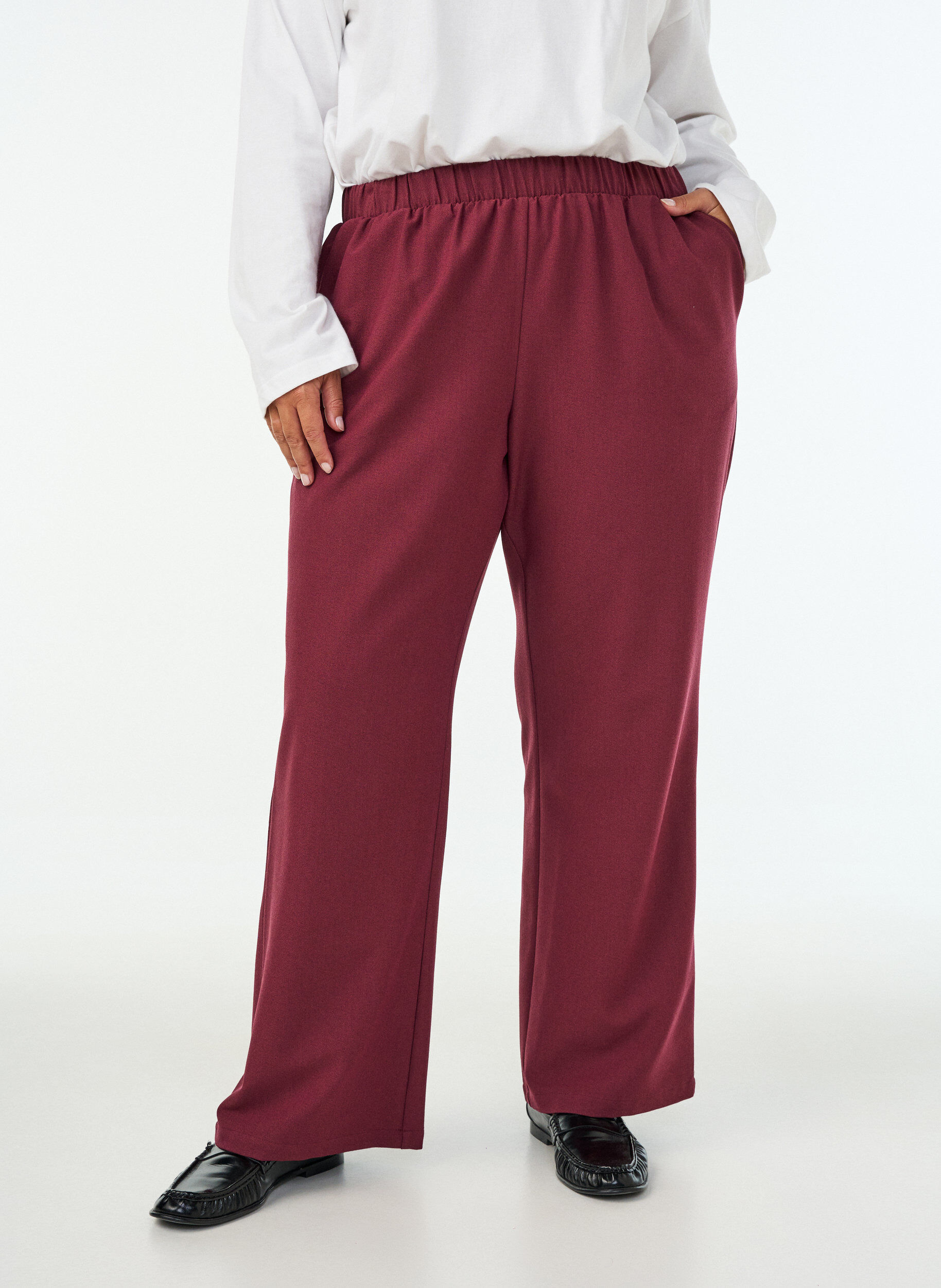 ZizzifashionLoose trousers with pockets, Red, Model image number 2