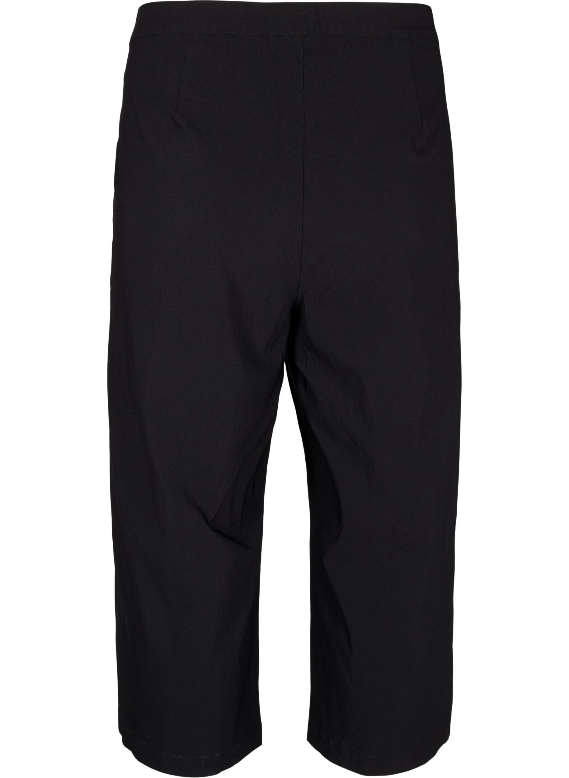 Zizzifashion Culotte trousers in mixed fabric, Black, Packshot image number 1