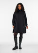 Sweatshirt dress with a high ribbed collar and zip, Black, Model image number 1