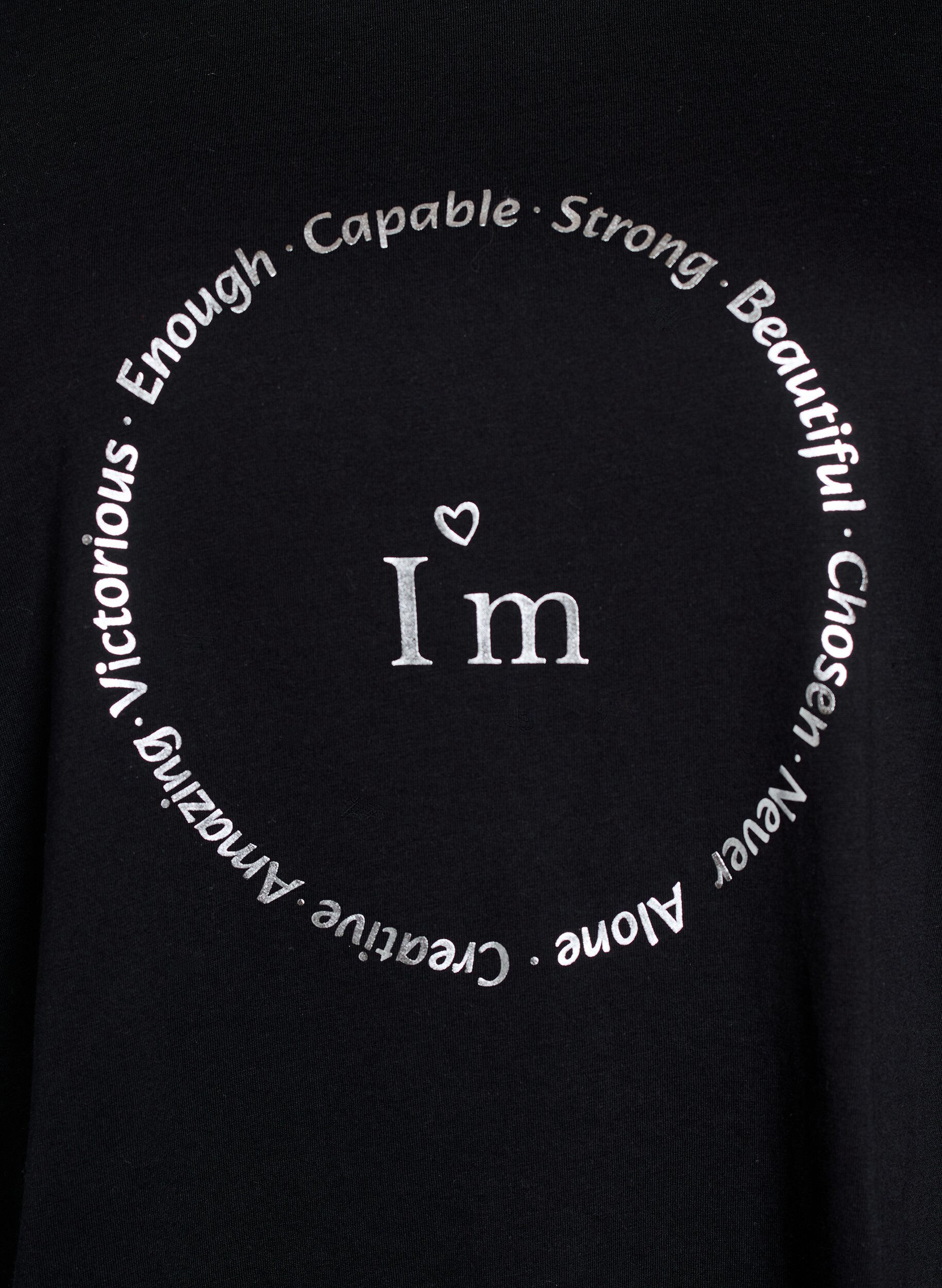 Zizzifashion T-shirt with motif, Black, Packshot image number 2