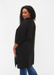 	 Long shirt with 3/4 sleeves in lyocell (TENCEL™), Black, Model image number 1