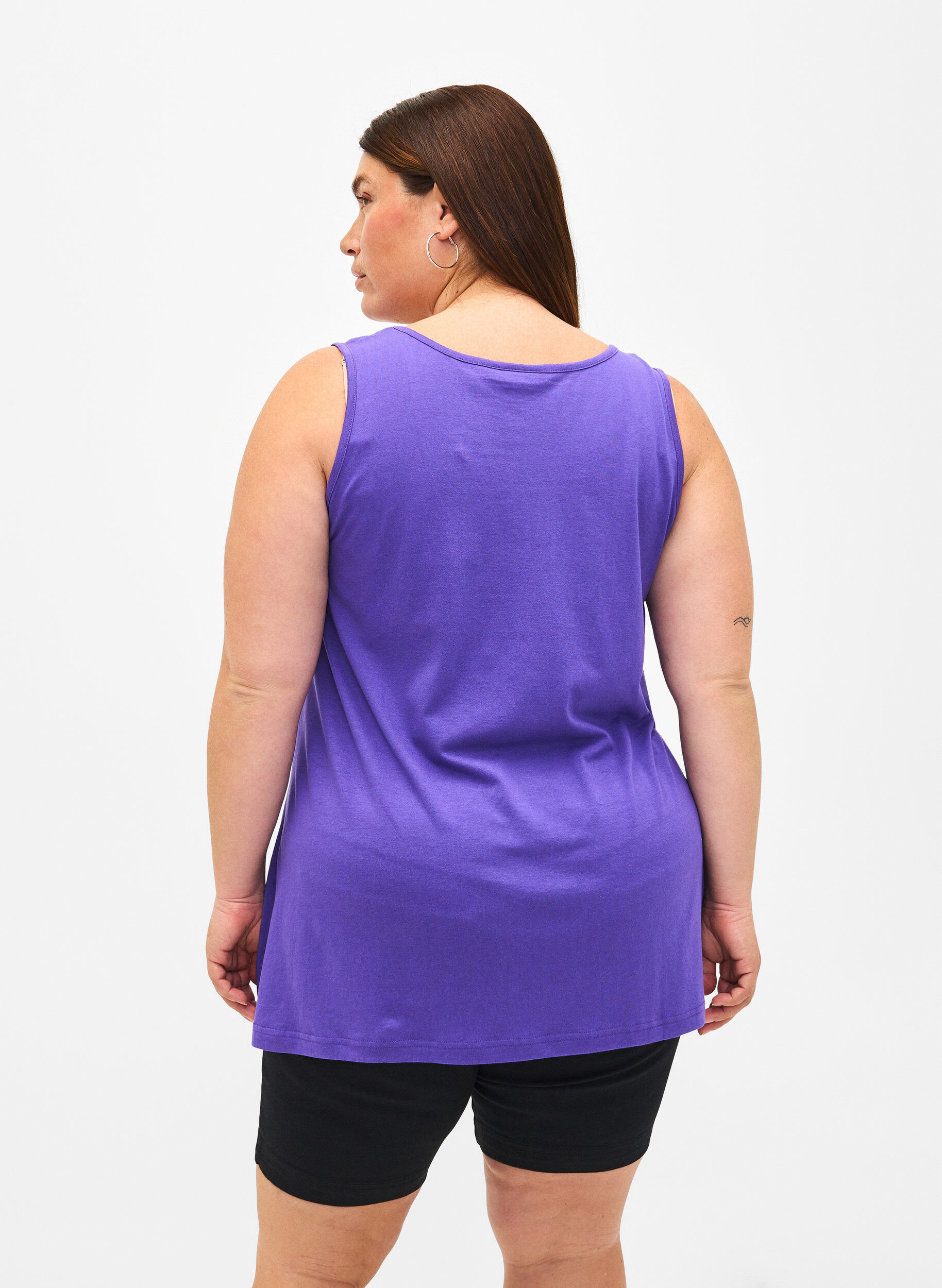 Zizzifashion Top with a-shape and round neck, Ultra Violet, Model image number 1
