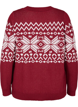 Knitted jumper with Christmas motif, Rio Red Comb, Packshot image number 1