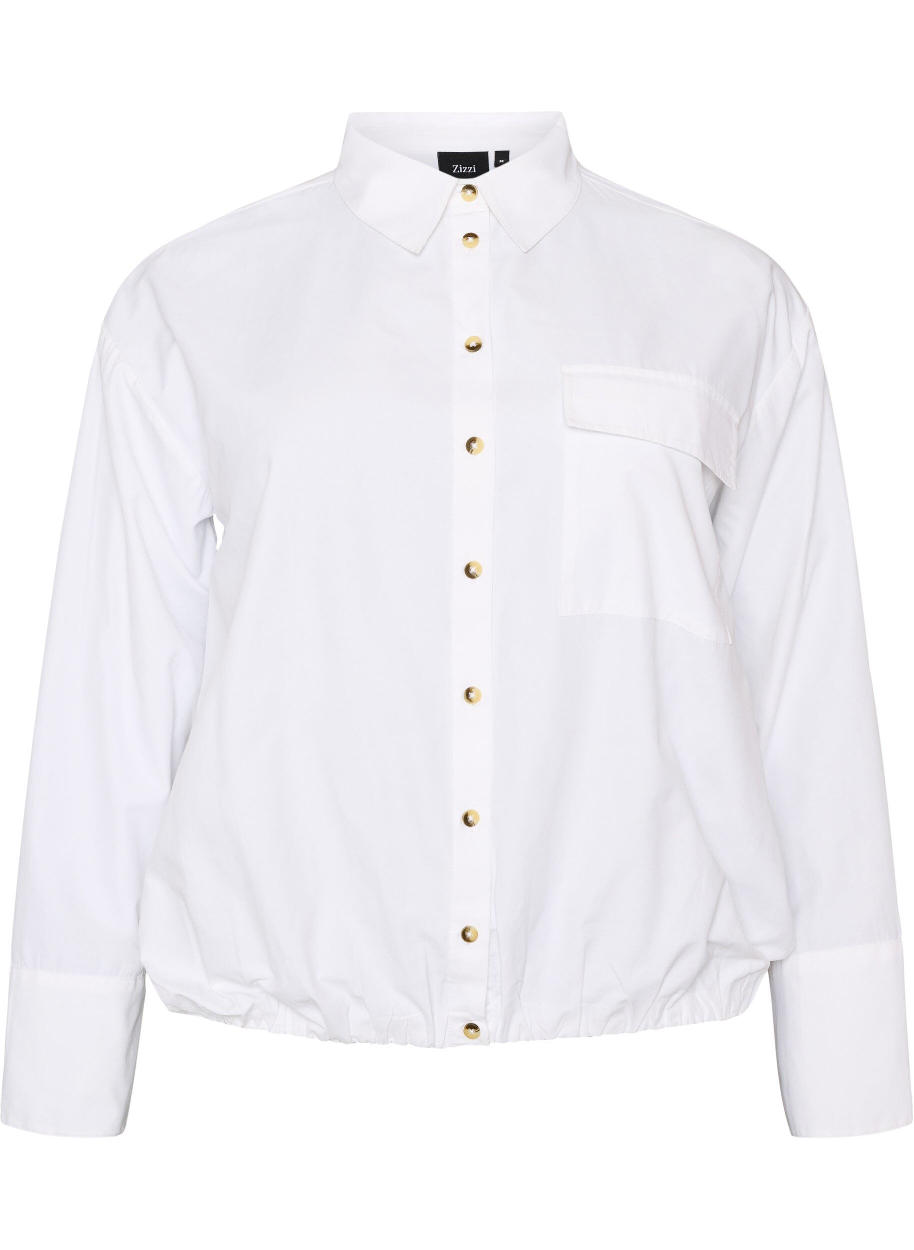 Shirt with chest pocket and balloon shape