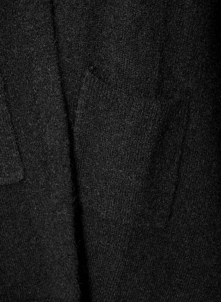 Long cardigan with pockets, Black, Packshot image number 3