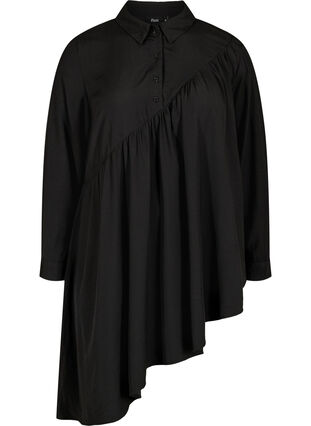 Tunic with asymmetric hem, Black, Packshot image number 0