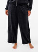 Loose velour trousers, Black, Model image number 2