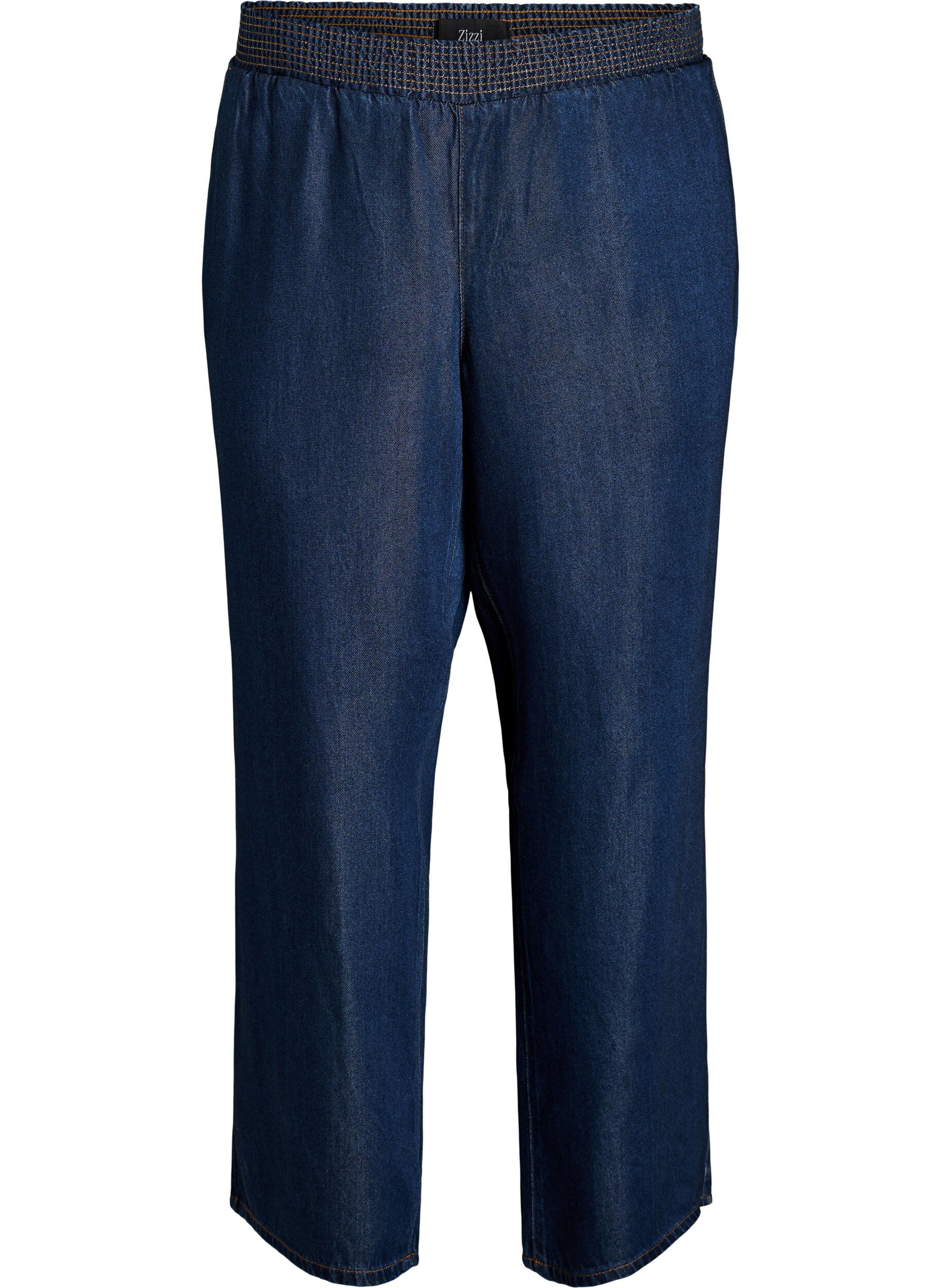 Zizzifashion Wide-leg Lyocell trousers with a denim look, Blue, Packshot image number 0