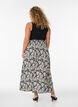 Viscose maxi skirt with smocking, Black, Model image number 1