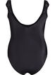 Swimsuit with ruffles and removable inserts, Black, Packshot image number 1