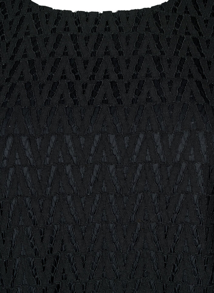 Lace blouse with ruffled sleeves, Black, Packshot image number 2