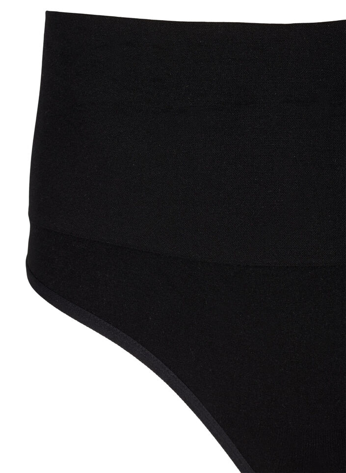 Seamless G-string with a regular waist, Black, Packshot image number 2