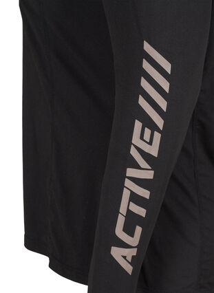 Training shirt with long sleeves and print, Black, Packshot image number 3
