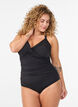 Swimsuit with underwire and ruched effect, Black, Model image number 0