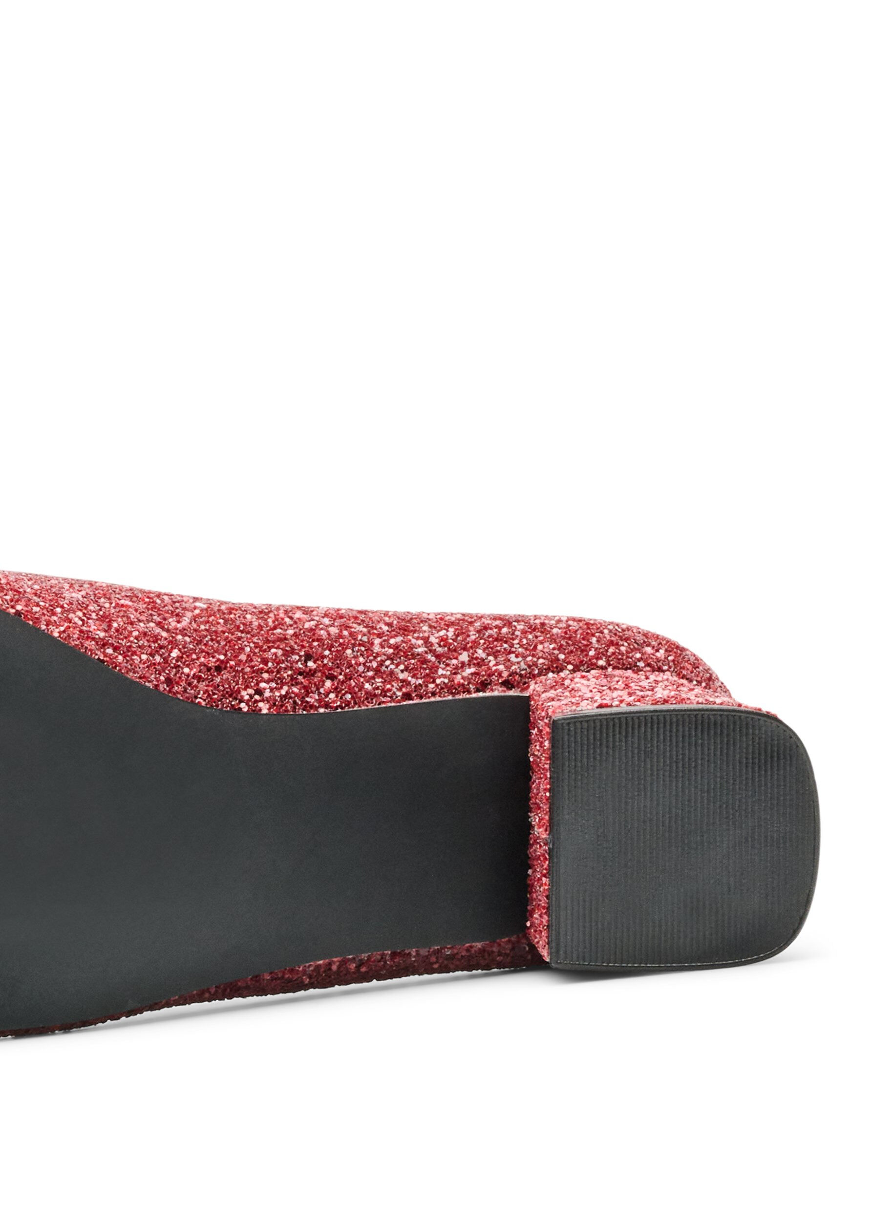 ZizzifashionGlitter pump with bow, Red, Packshot image number 4