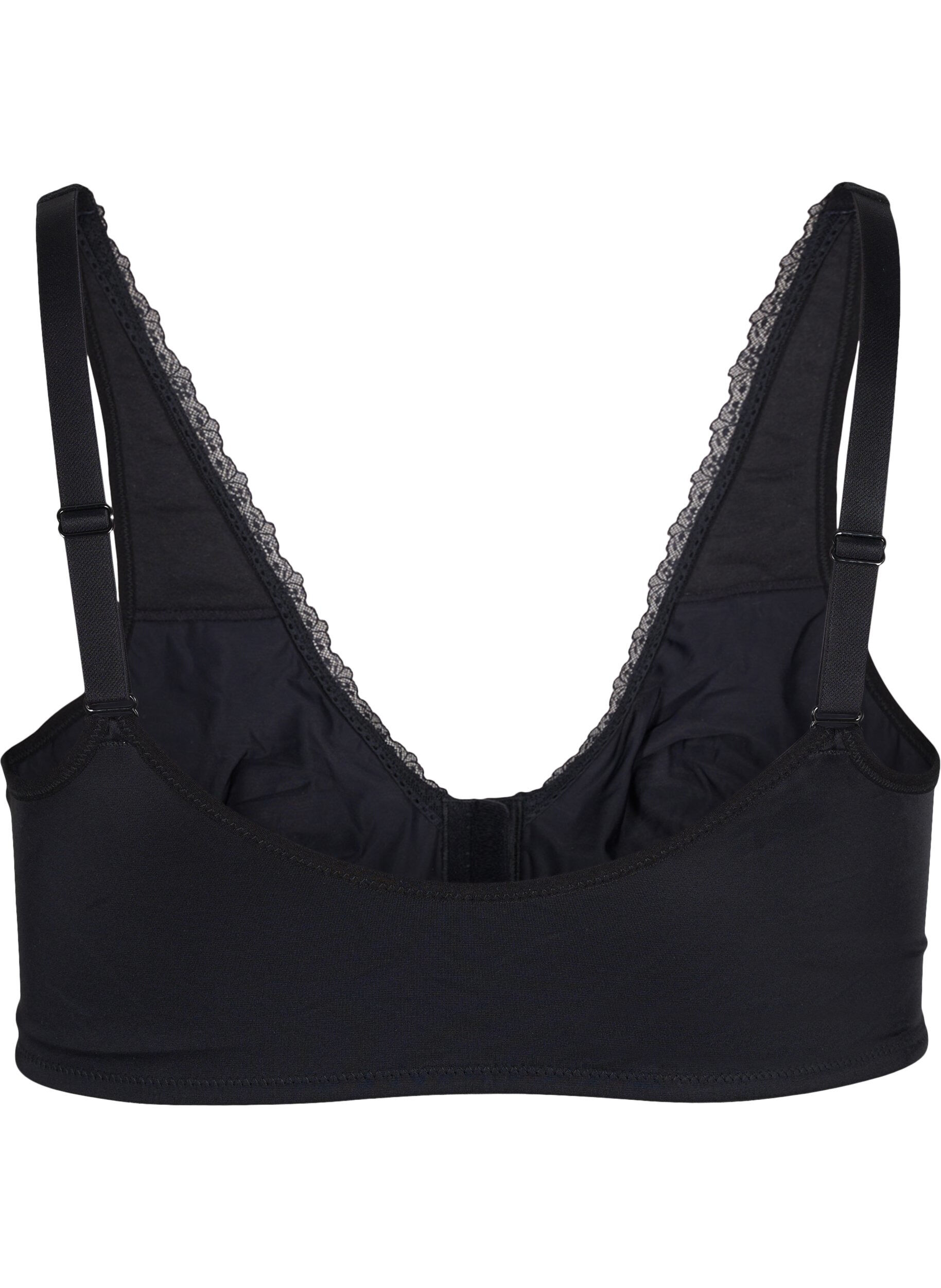 Zizzifashion Bra with front closure, Black, Packshot image number 1