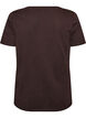 Cotton T-shirt with front print, Brown, Packshot image number 1