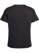 Cotton t-shirt with a decorative front detail, Black, Packshot image number 1