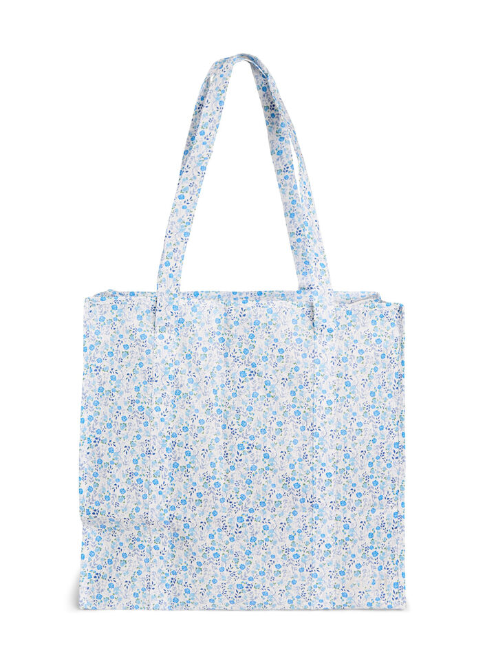 Shopping bag with zipper, Blue, Packshot image number 1