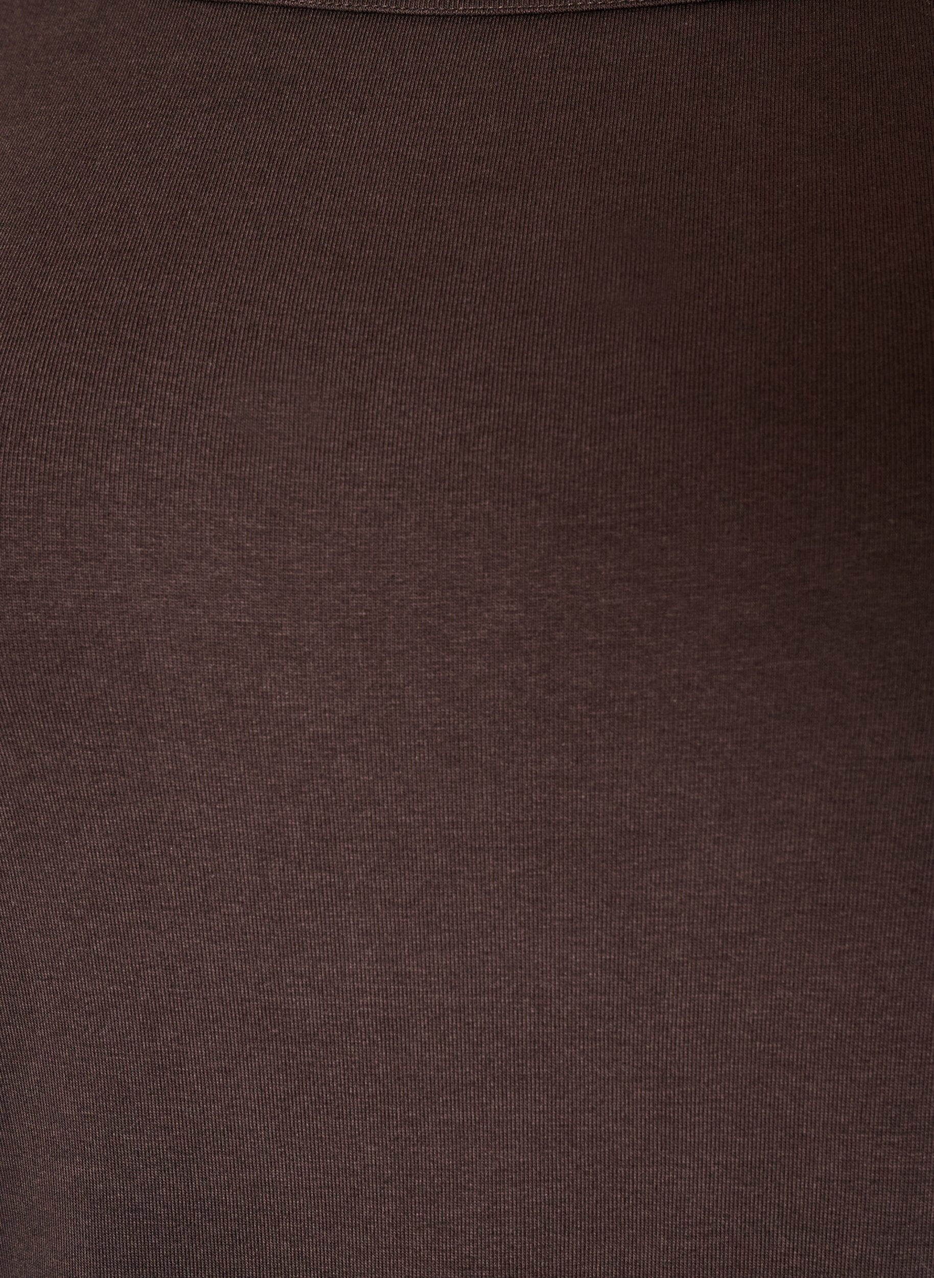 ZizzifashionBasic T-shirt with boat neckline and 3/4 sleeves, Brown, Packshot image number 2