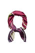 Square scarf in a satin-look with a patterned design, Purple, Packshot image number 0