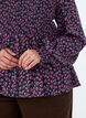 Blouse with smocked top and floral print, Blue, Model image number 3