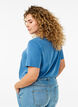 Basic plain cotton t-shirt, Blue, Model image number 1