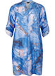 Viscose shirt dress with marble print, Palace Blue AOP, Packshot image number 0