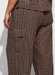 Checked cotton cargo trousers, Brown, Model image number 4