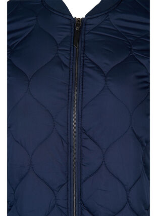 Quilted thermal jacket with zip, Navy Blazer, Packshot image number 2